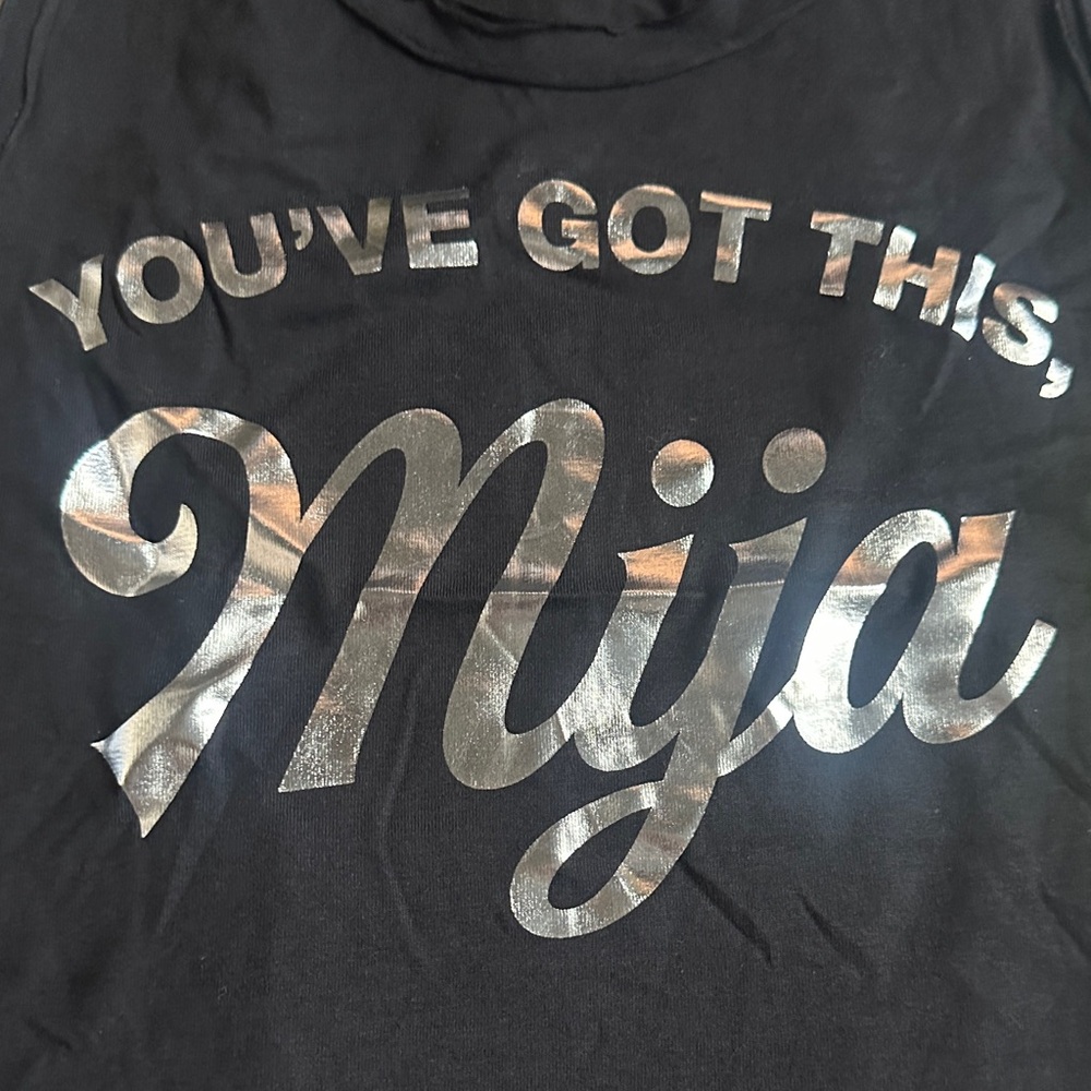 Zumba Fitness Black Tank Top with Metallic Graphic - Picture 3 of 5